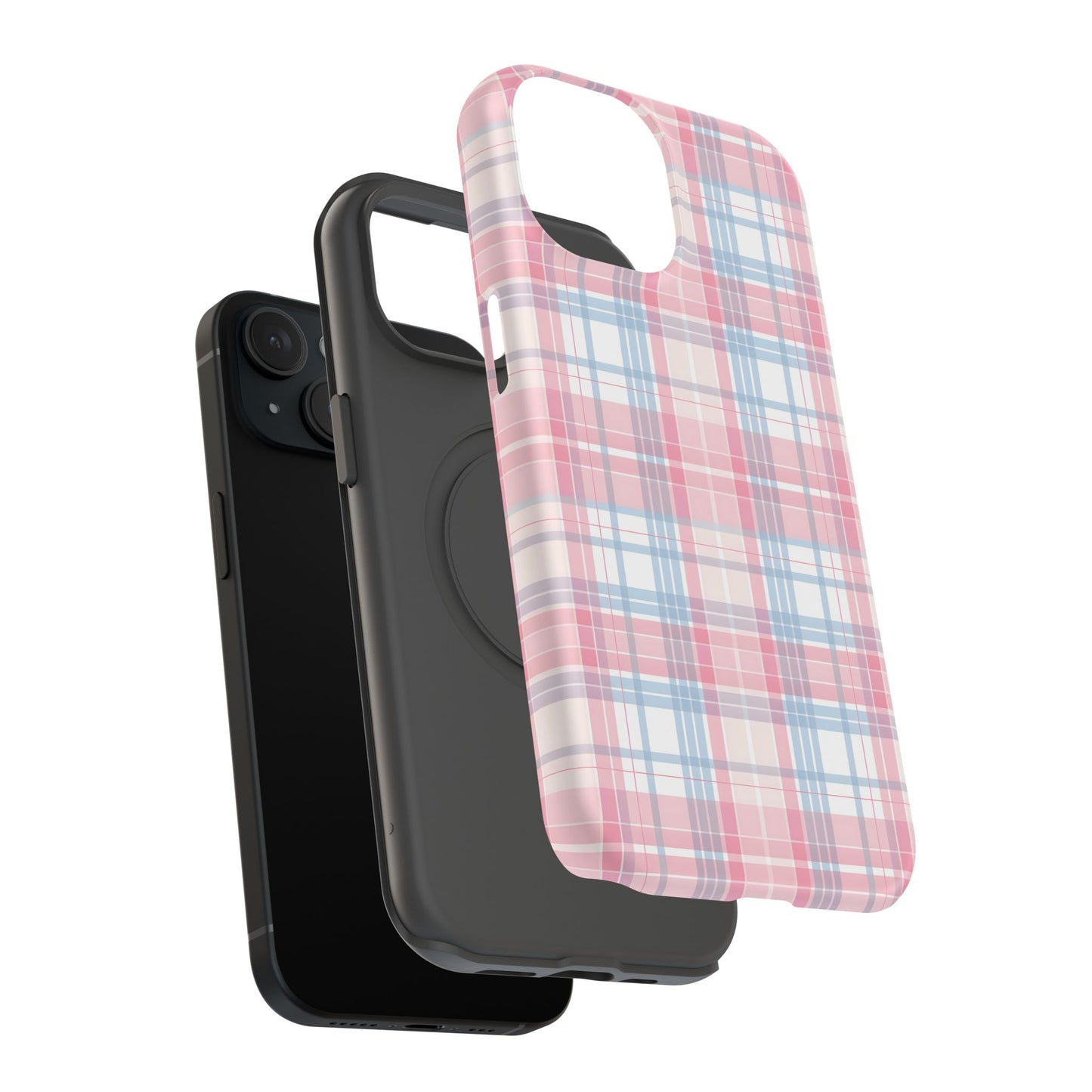 Impact-Resistant Cases-Spring Plaid Pink Blue