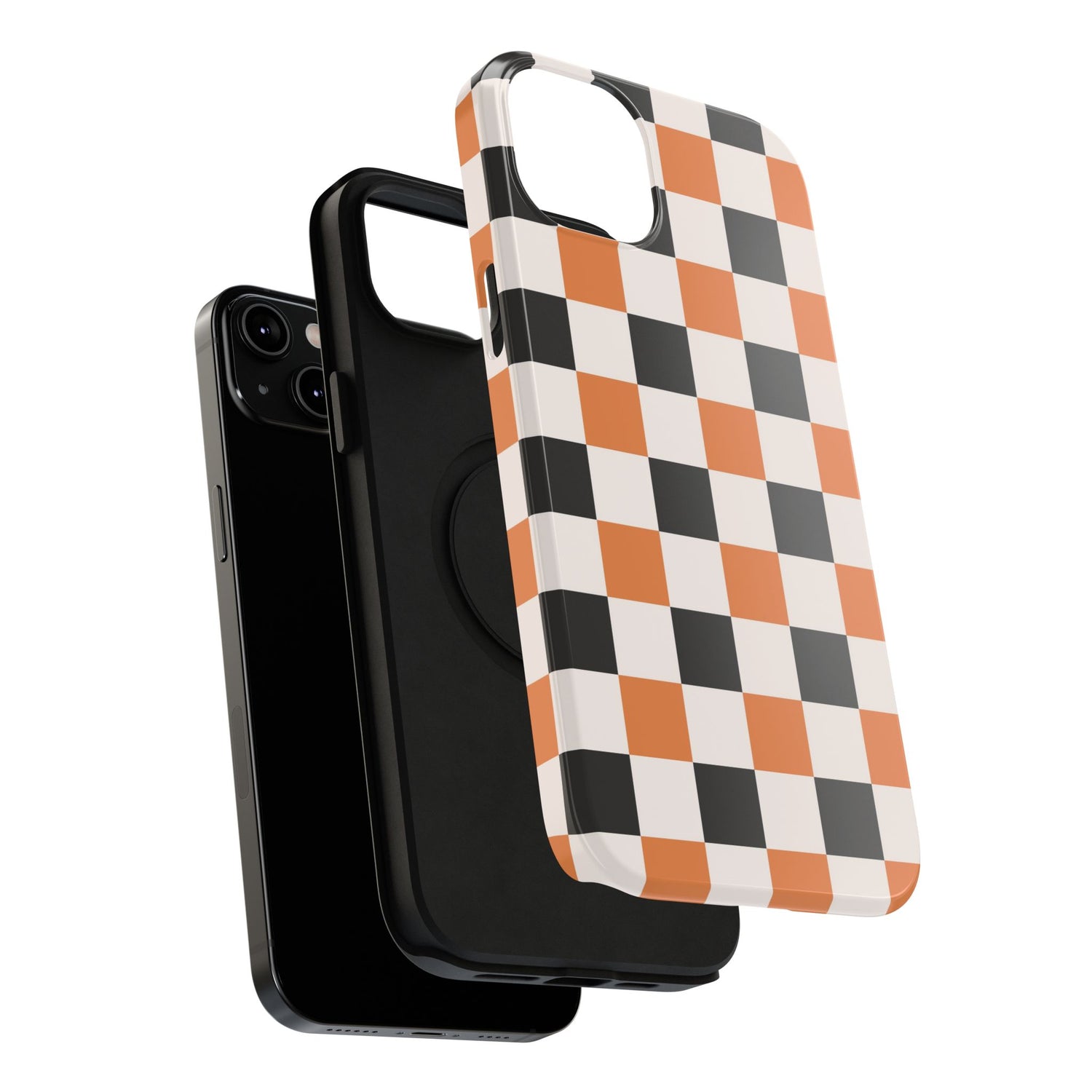 Trendy Halloween Checkerboard Phone Case | Impact-Resistant, iPhone, Samsung