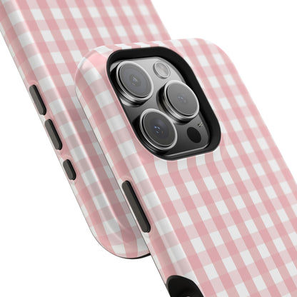 Impact-Resistant Cases -Pink Gingham