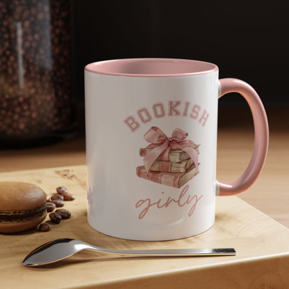 Accent Coffee Mug (11, 15oz)- Bookish Girly