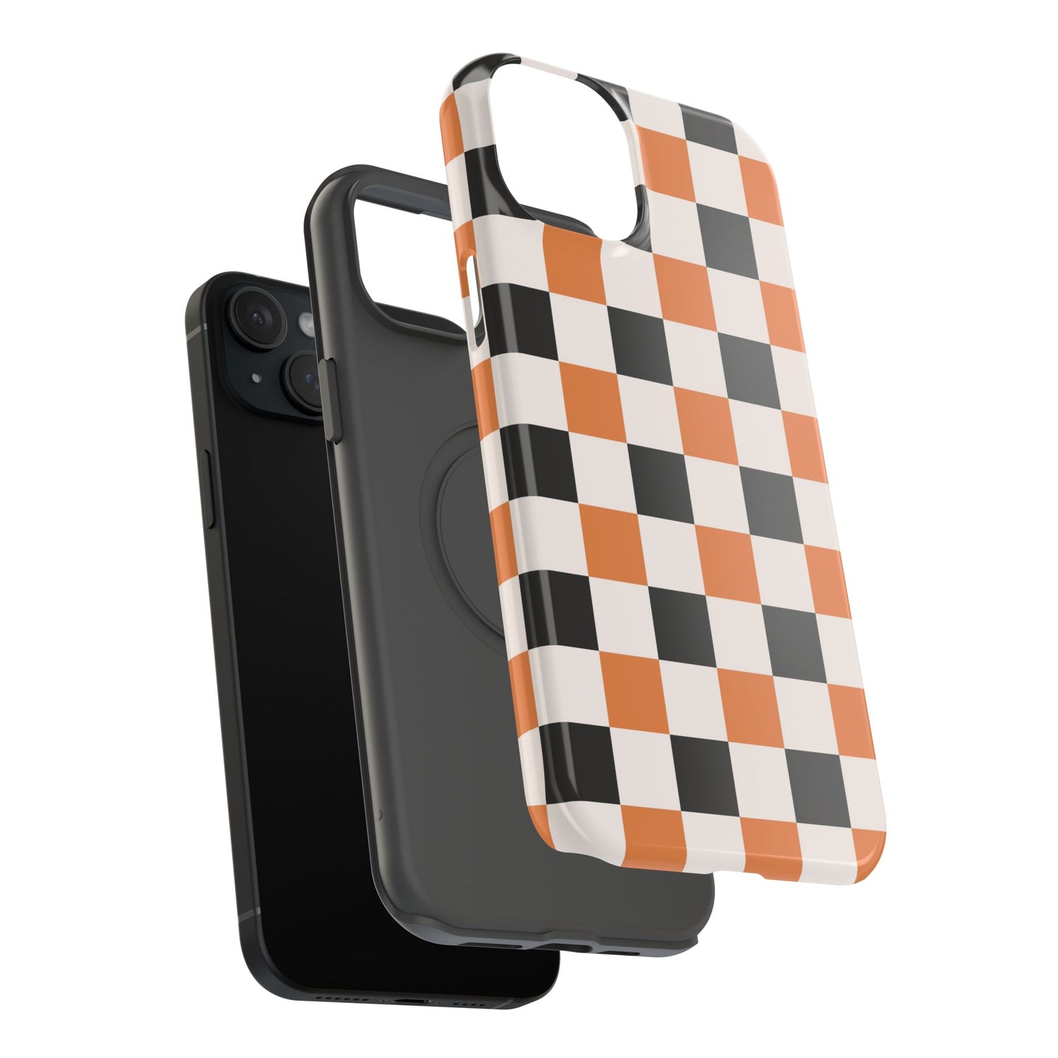 Trendy Halloween Checkerboard Phone Case | Impact-Resistant, iPhone, Samsung