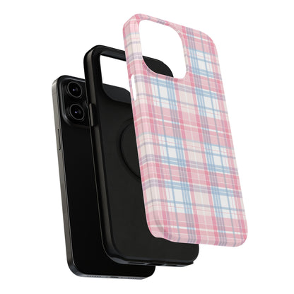 Impact-Resistant Cases-Spring Plaid Pink Blue