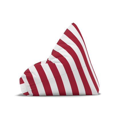 Nautical Stripe Red Bean Bag Chair Cover