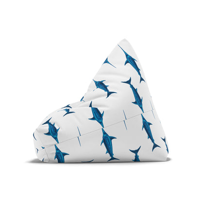 Preppy Blue Sword Fish Bean Bag Chair Cover