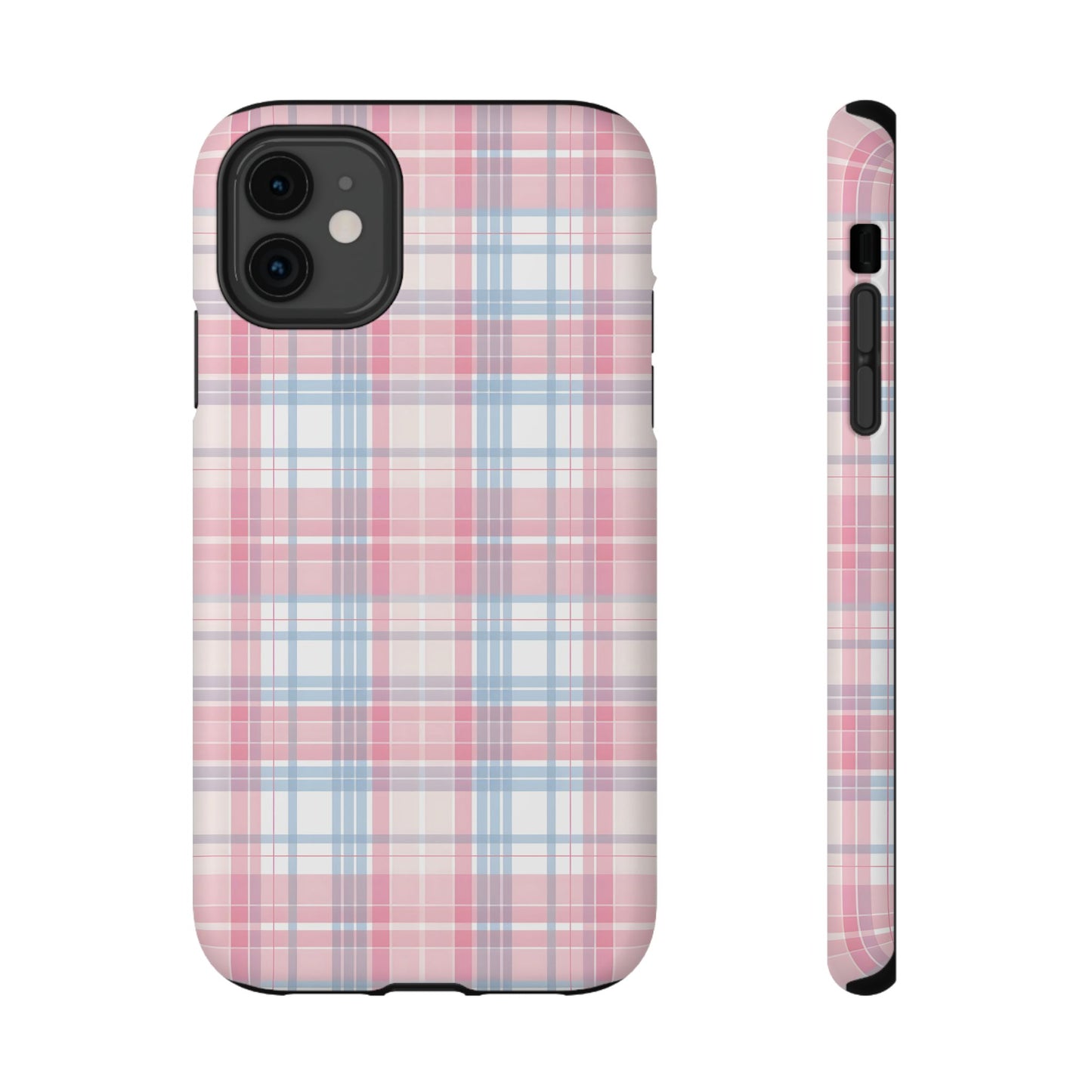 Impact-Resistant Cases-Spring Plaid Pink Blue