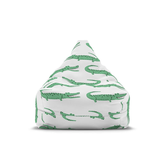 Preppy Green Crocodile Bean Bag Chair Cover