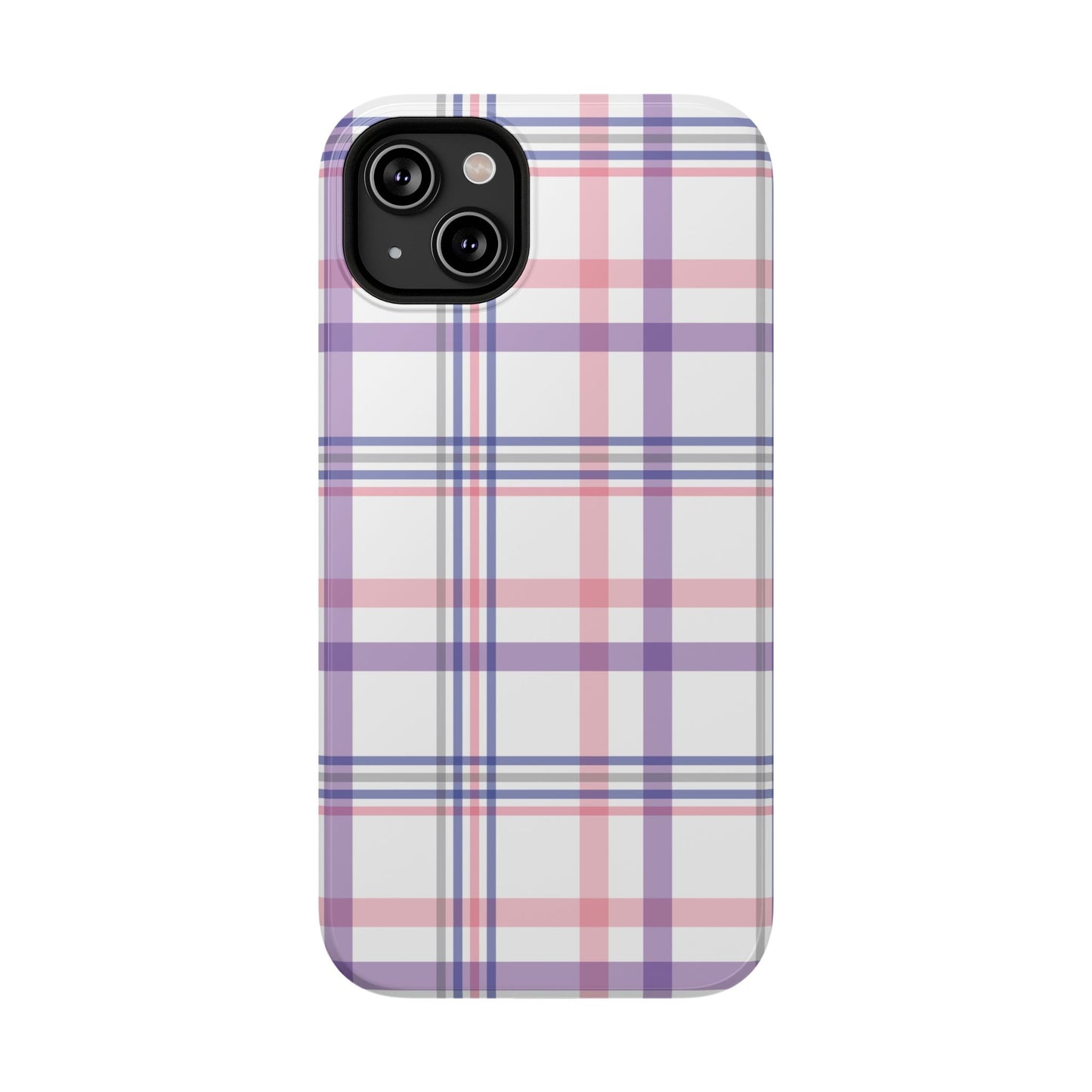 Impact-Resistant Cases - Spring Plaid Pink Purple