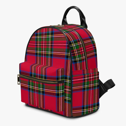 Backpack Purse- Tartan Plaid Red