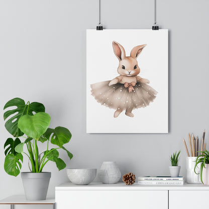 Giclée Art Print Watercolor Ballerina Bunnies