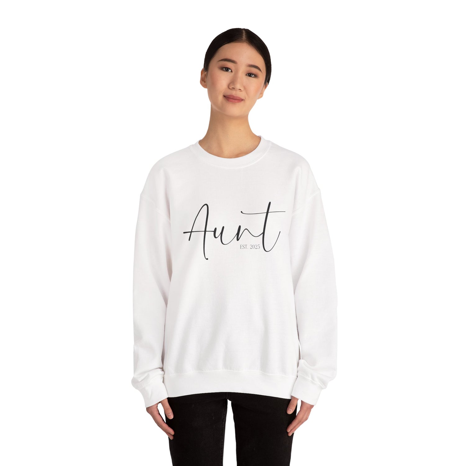 Aunt Established Crewneck Sweatshirt, Cozy Gift for Aunt, Family Sweatshirt, Mother's Day Gift, Birthday Sweatshirt