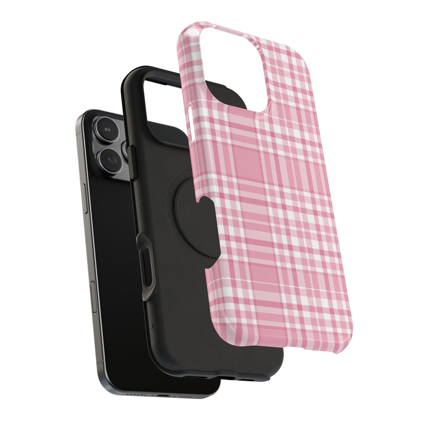 Impact-Resistant Phone Case - Easter Plaid Pink