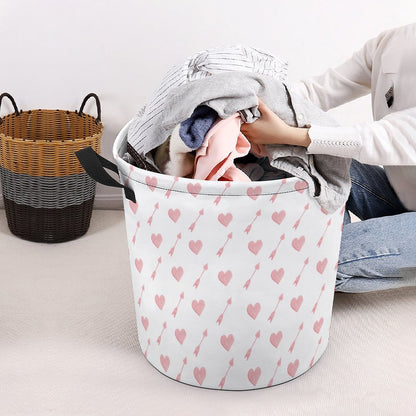 Collapsible Laundry Hamper- Valentine Arrow Hearts