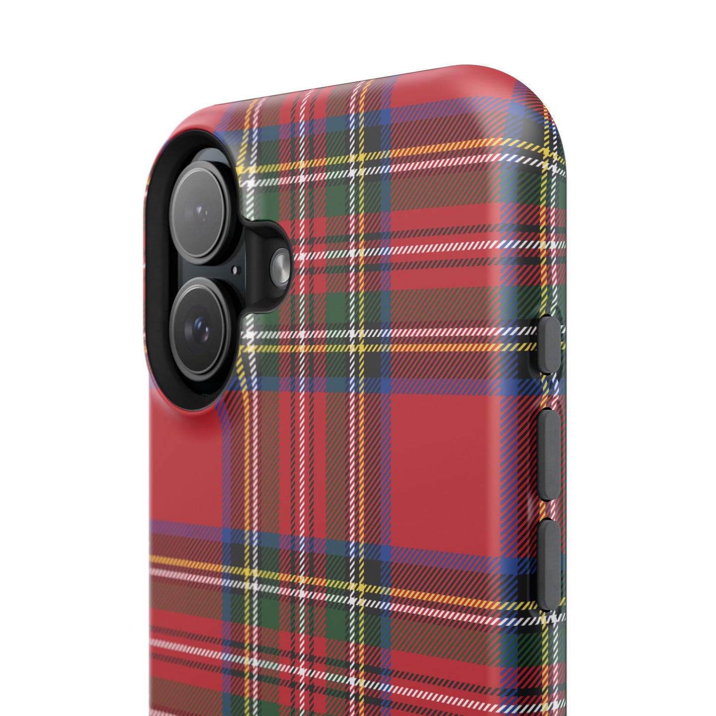 Impact-Resistant Phone Case-Holiday Tartan Plaid Red