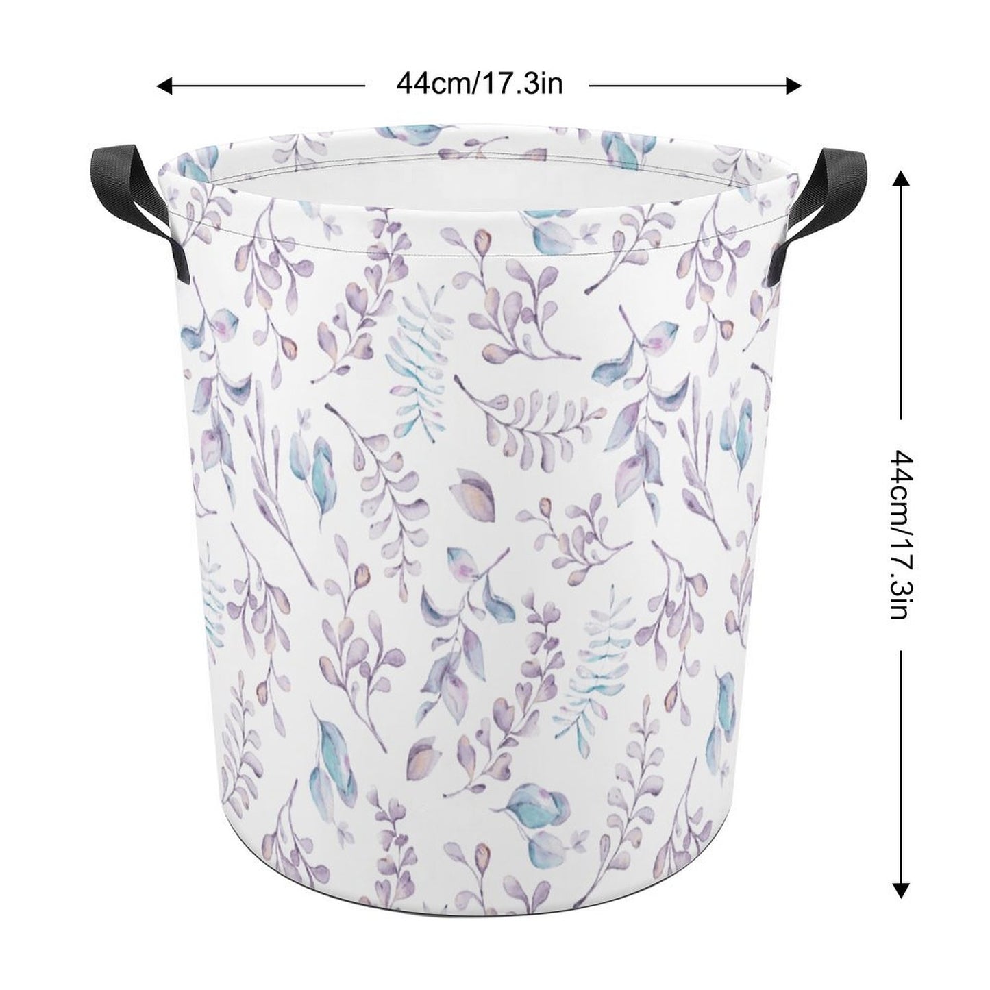 Collapsible Laundry Hamper- Elegant Lavender Blues