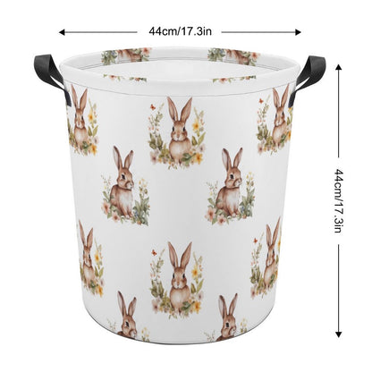 Collapsible Laundry Hamper- Elegant Easter Bunnies