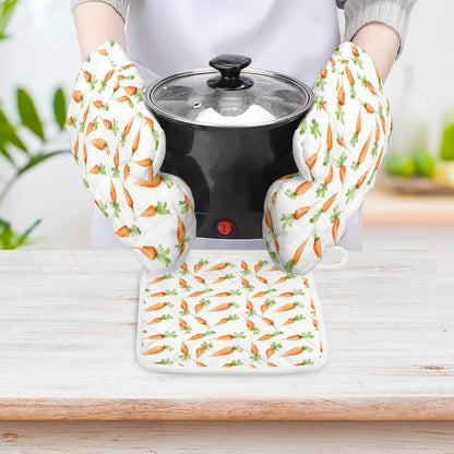 Oven Mitts & Pot Holder Set of 3 (Multi-image Splicing)