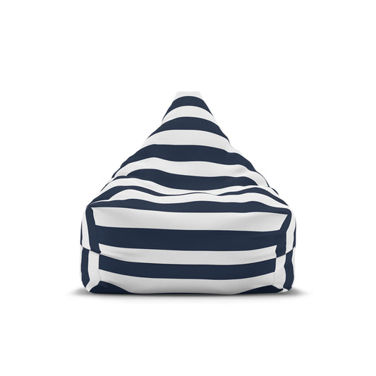 Nautical Navy Stripe Bean Bag Chair Cover