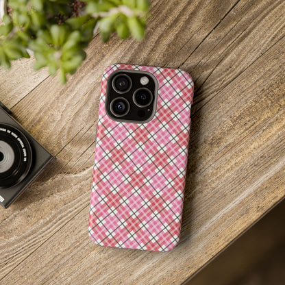 Impact-Resistant Phone Case - Valentine Plaid