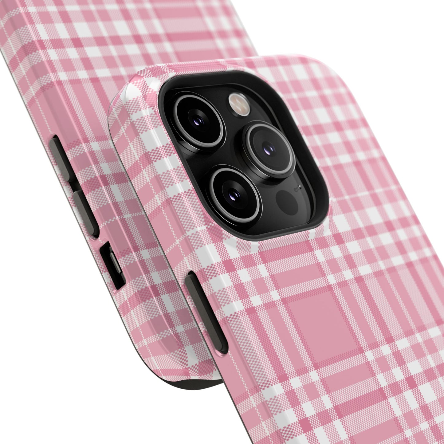 Impact-Resistant Phone Case - Easter Plaid Pink