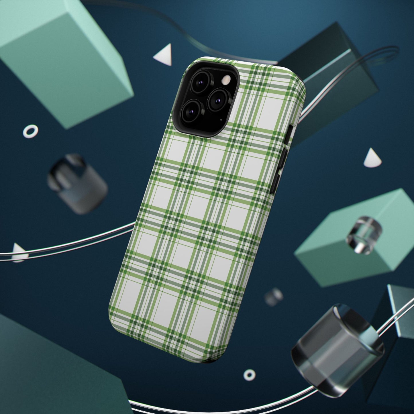 Impact-Resistant Phone Case -St. Patrick's Day Plaid