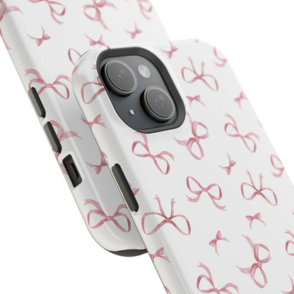 Impact-Resistant Phone Case - Coquette Bows Pink