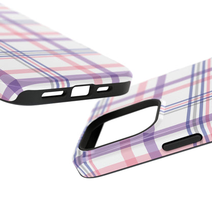 Impact-Resistant Cases - Spring Plaid Pink Purple