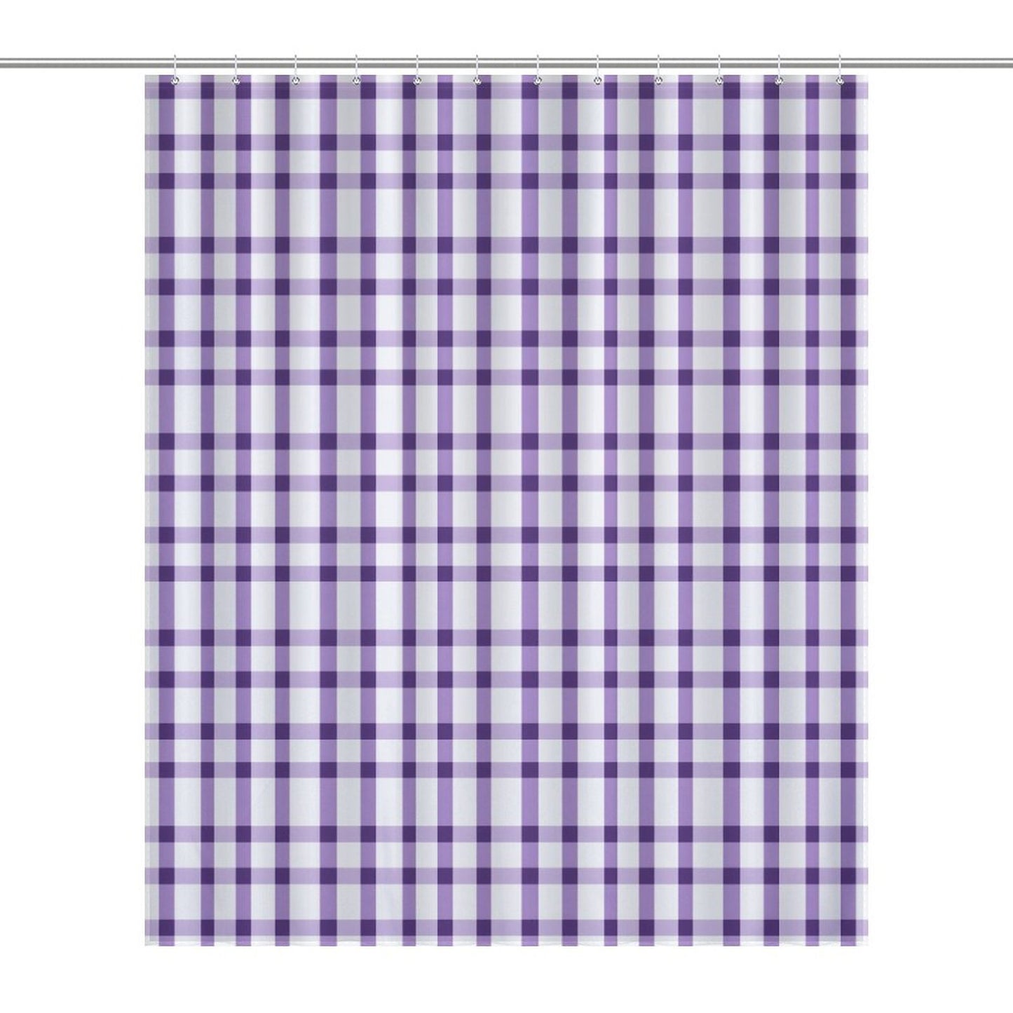 Lightweight Shower Curtain- Tiger Purple Plaid