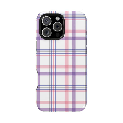 Impact-Resistant Cases - Spring Plaid Pink Purple