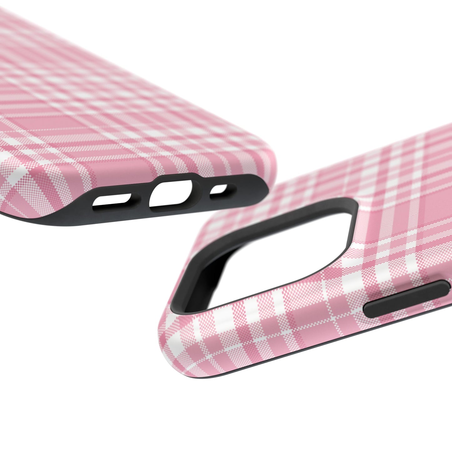 Impact-Resistant Phone Case - Easter Plaid Pink