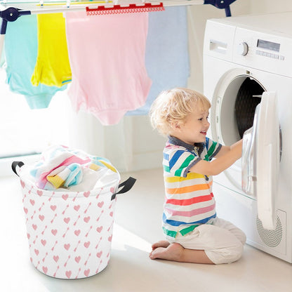 Collapsible Laundry Hamper- Valentine Arrow Hearts