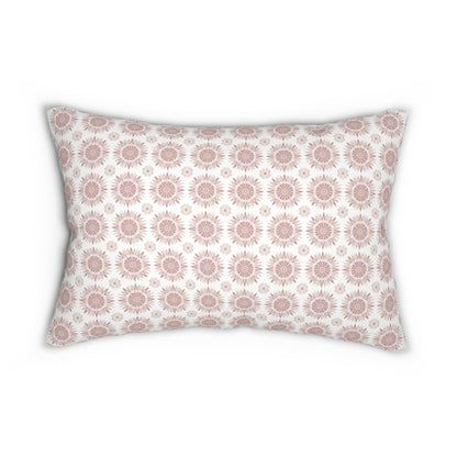 Spun Polyester Lumbar Pillow with Removable Cover Baby Boho Dusty Pink Shapes