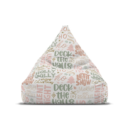 Christmas Phrases Bean Bag Chair Cover