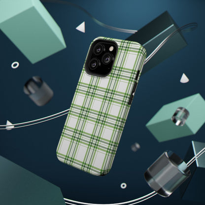 Impact-Resistant Phone Case -St. Patrick's Day Plaid