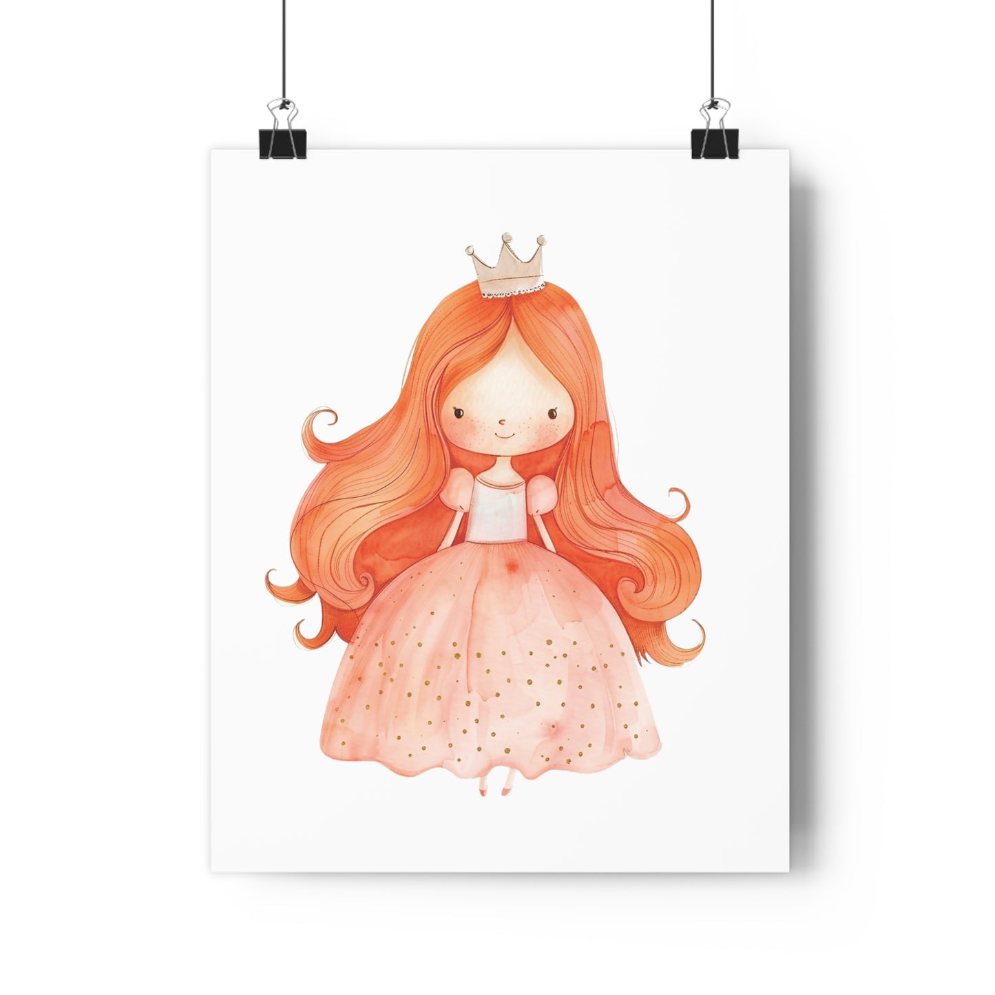 Giclée Art Print Watercolor Pink Princess 3