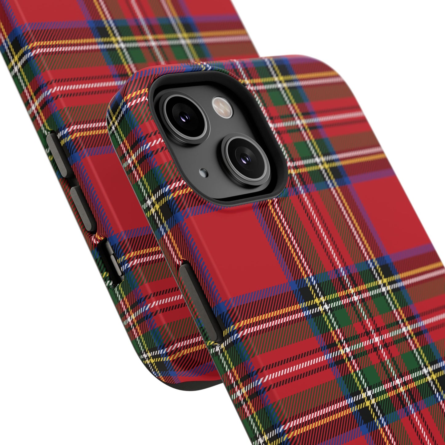 Impact-Resistant Phone Case-Holiday Tartan Plaid Red