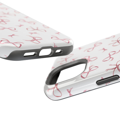 Impact-Resistant Phone Case - Coquette Bows Pink