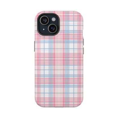 Impact-Resistant Cases-Spring Plaid Pink Blue