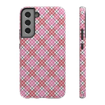 Impact-Resistant Phone Case - Valentine Plaid