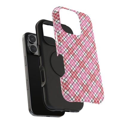 Impact-Resistant Phone Case - Valentine Plaid