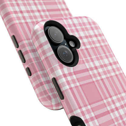 Impact-Resistant Phone Case - Easter Plaid Pink