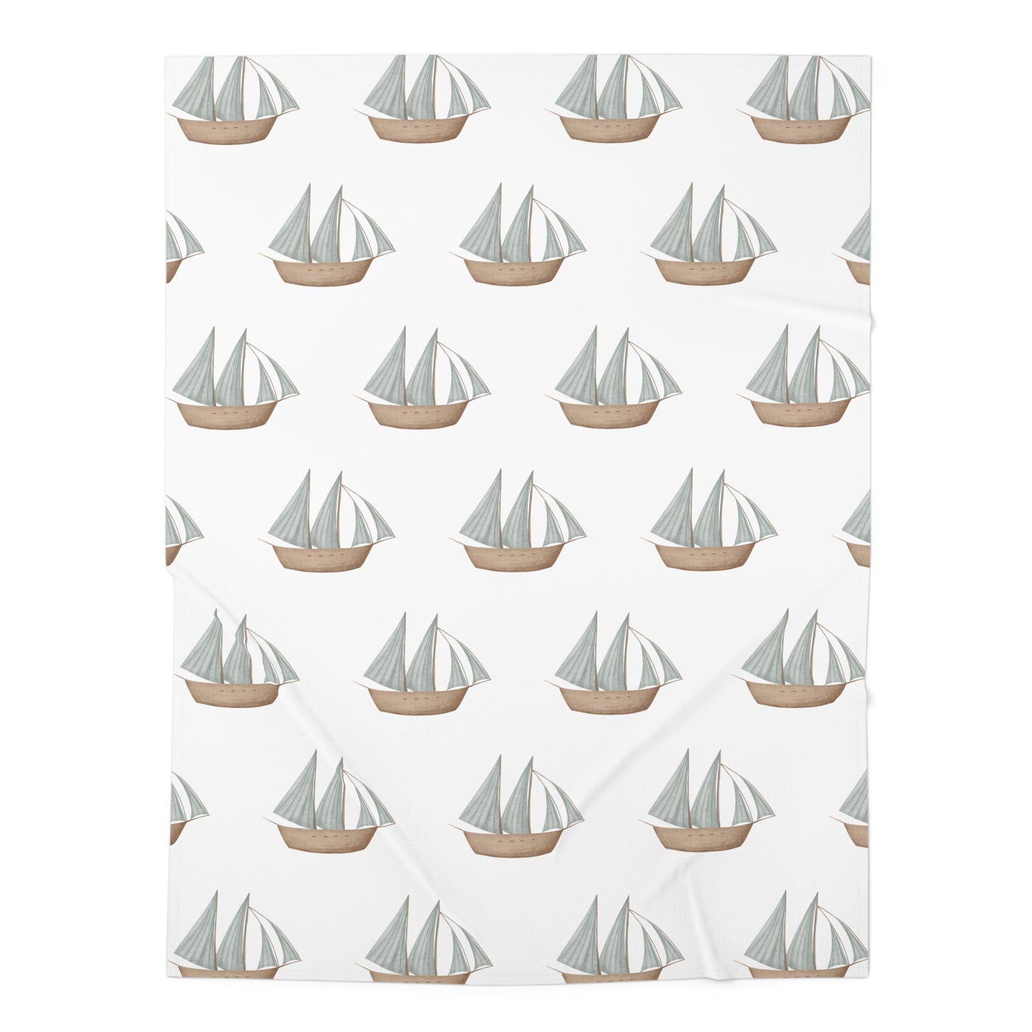 Baby Swaddle Blanket Memories of Dreams Sailboats Blue