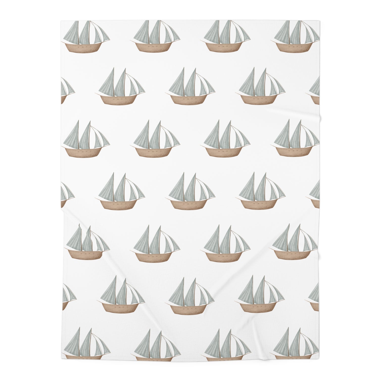 Baby Swaddle Blanket Memories of Dreams Sailboats Blue