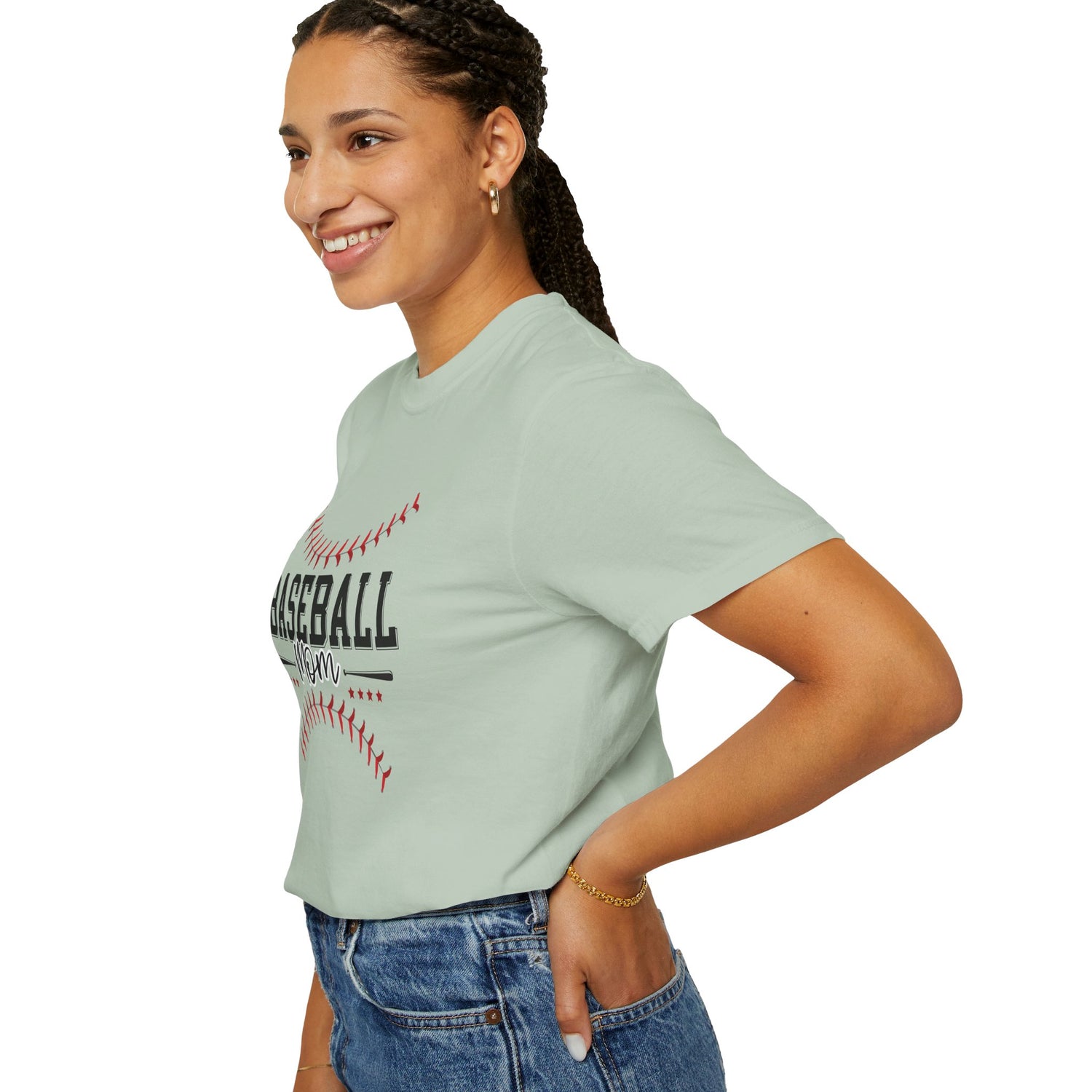 Baseball Mom T-Shirt, Unisex Garment-Dyed Tee, Perfect for Game Days, Mother's Day Gift, Casual Wear, Soft Cotton Tee