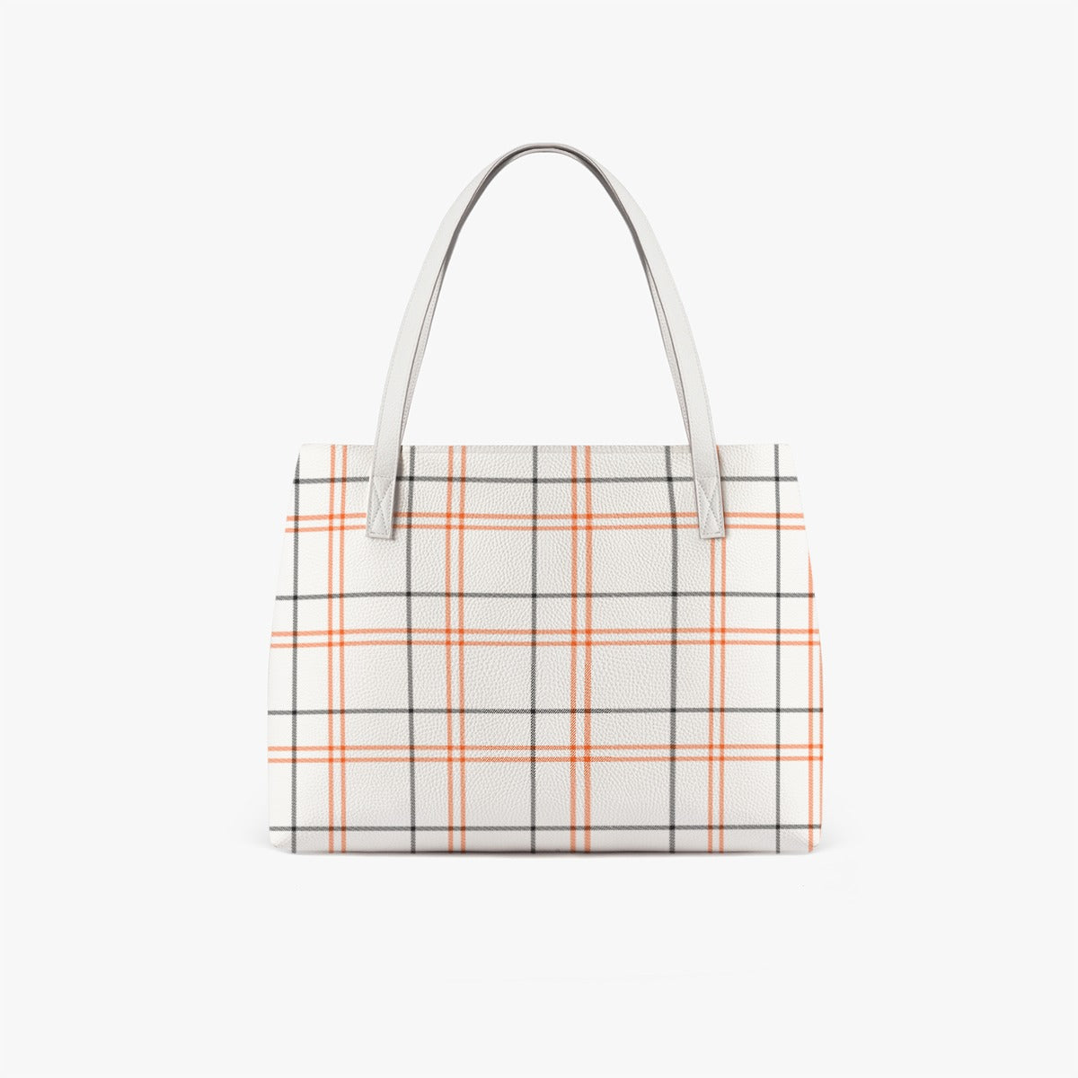 Fall Tartan Plaid Stylish PU Leather Tote Bag