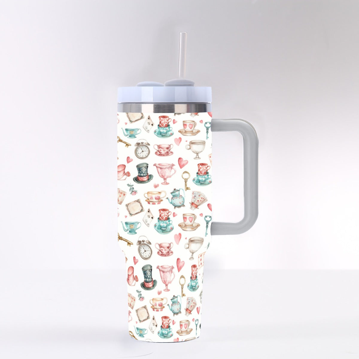 Watercolor Wonderland 40 oz Tumbler With Handle