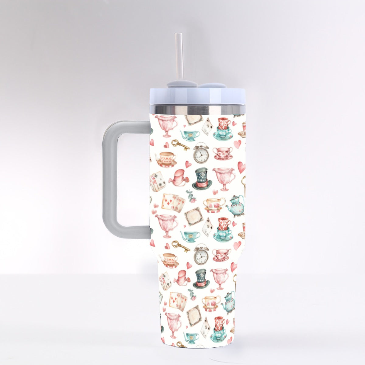Watercolor Wonderland 40 oz Tumbler With Handle