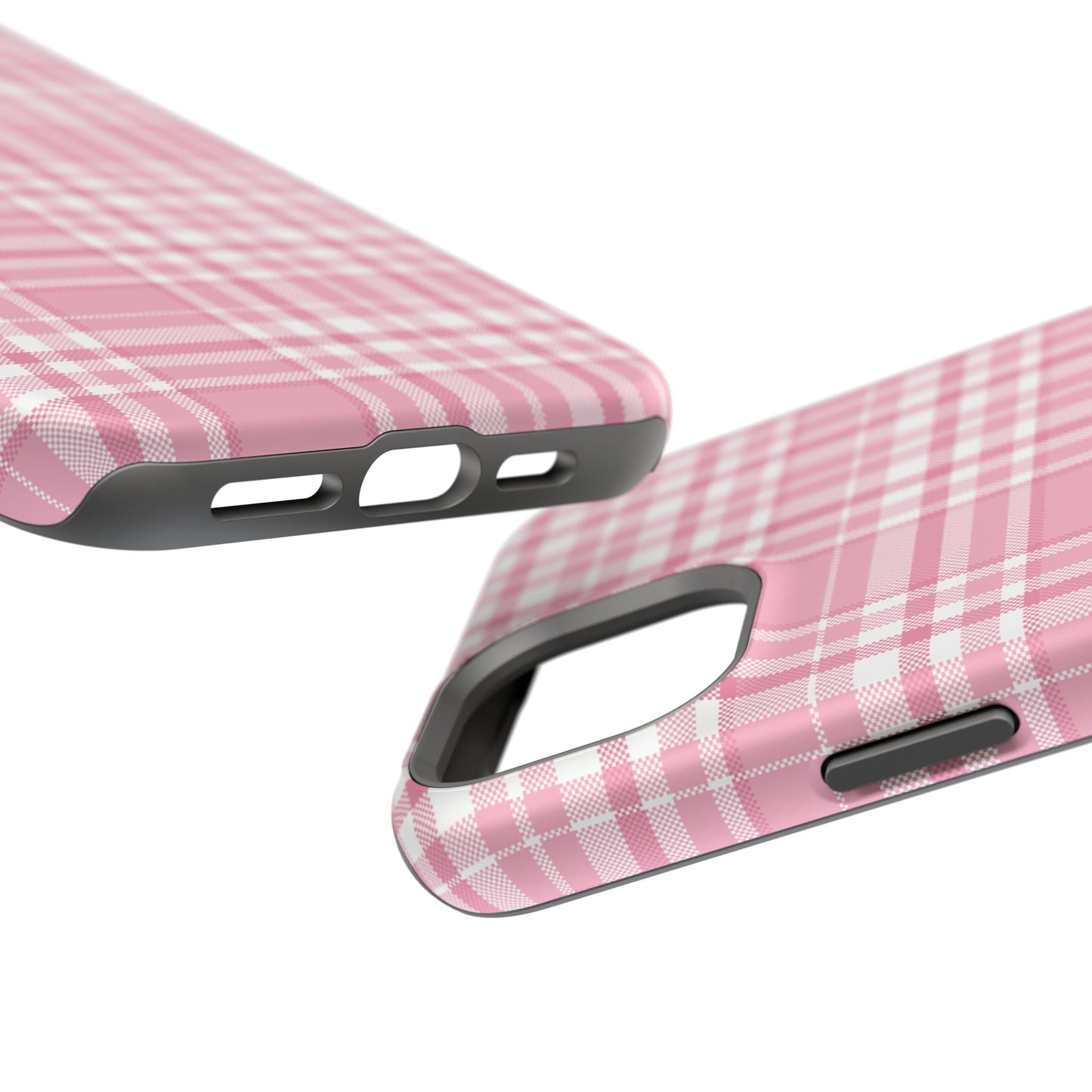 Impact-Resistant Phone Case - Easter Plaid Pink