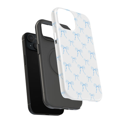 Coquette Blue Bows Impact-Resistant Phone Cases