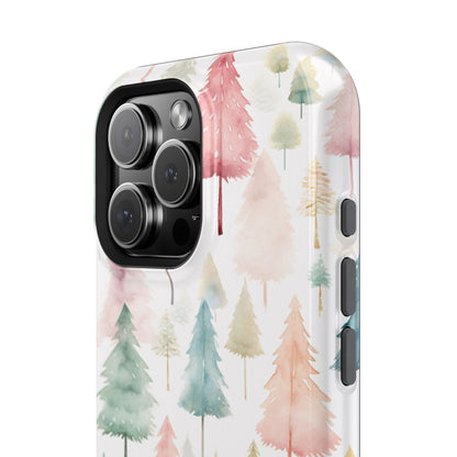 Watercolor Christmas Trees Impact-Resistant Phone Case