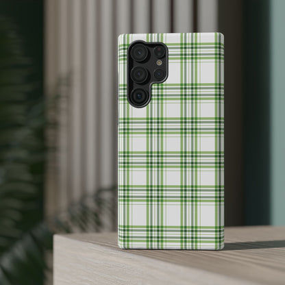 Impact-Resistant Phone Case -St. Patrick's Day Plaid